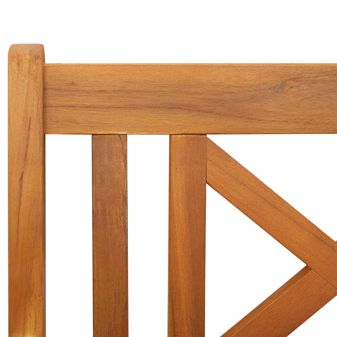 Udendørs bænk Naturfarvet 110 x 56 x 90 cm Massivt Akacietræ