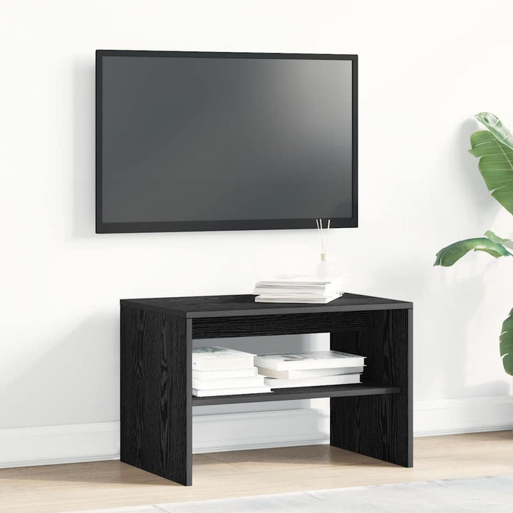 tv-bord 60x40x40 cm konstrueret træ sort egetræsfarve