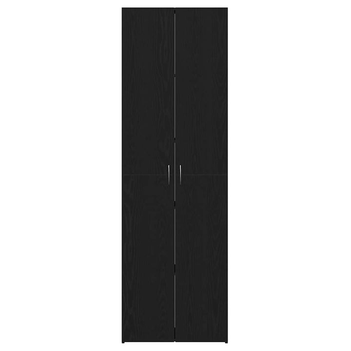 Kontorskab med hylde Sort eg 60 x 32 x 190 cm Konstrueret træ