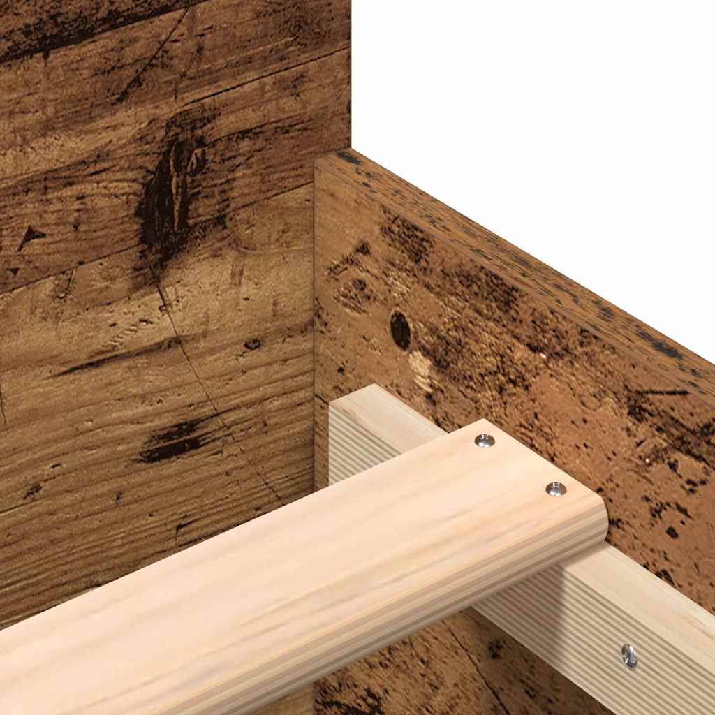 Sengestel Gammelt træ 203 x 203 x 50 cm Konstrueret træ