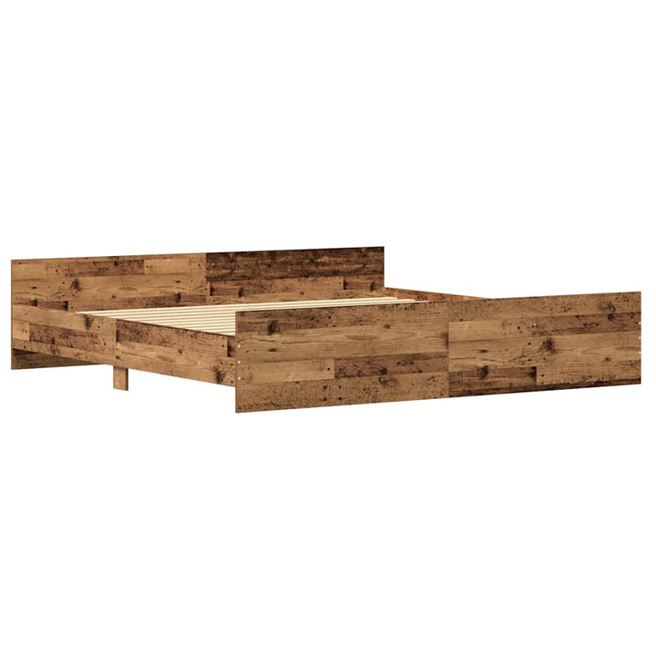 Sengestel Gammelt træ 203 x 203 x 50 cm Konstrueret træ