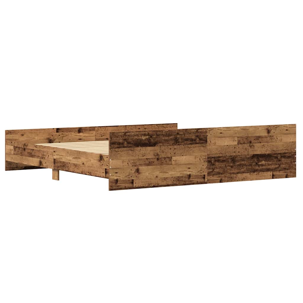 Sengestel Gammelt træ 203 x 203 x 50 cm Konstrueret træ