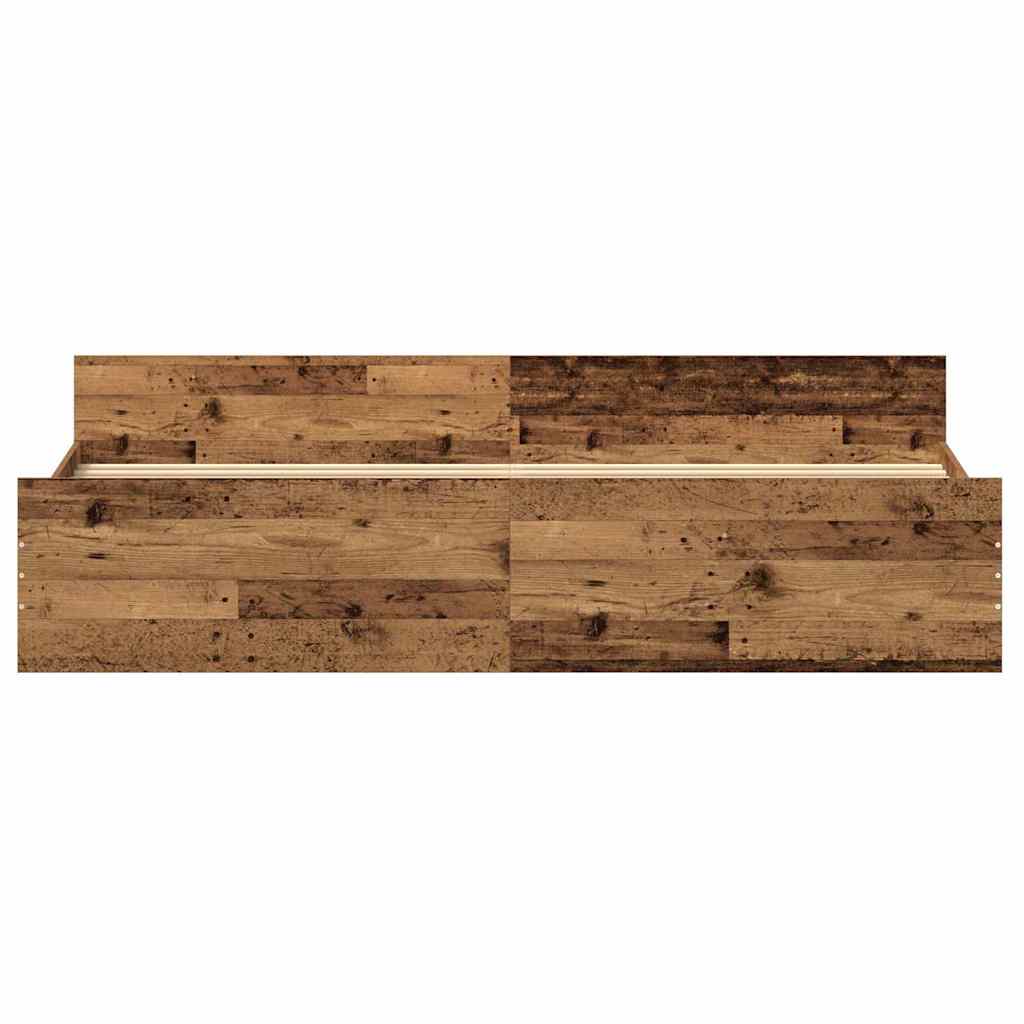 Sengestel Gammelt træ 203 x 203 x 50 cm Konstrueret træ