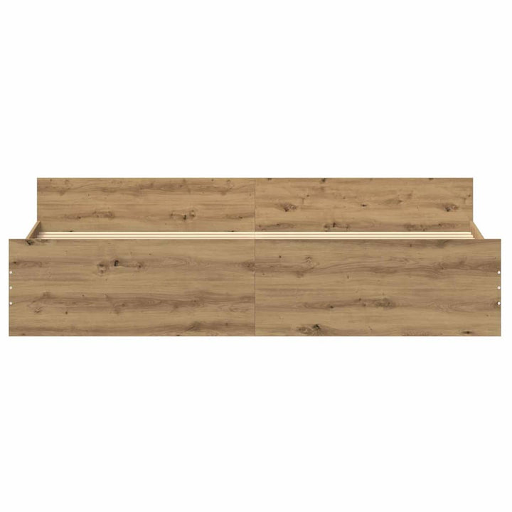 Sengestel Artisan Egetræ 203 x 203 x 50 cm Konstrueret træ