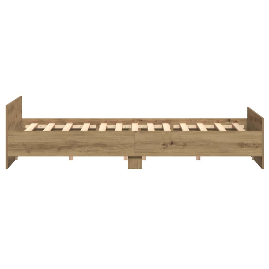 Sengestel Artisan Egetræ 203 x 203 x 50 cm Konstrueret træ