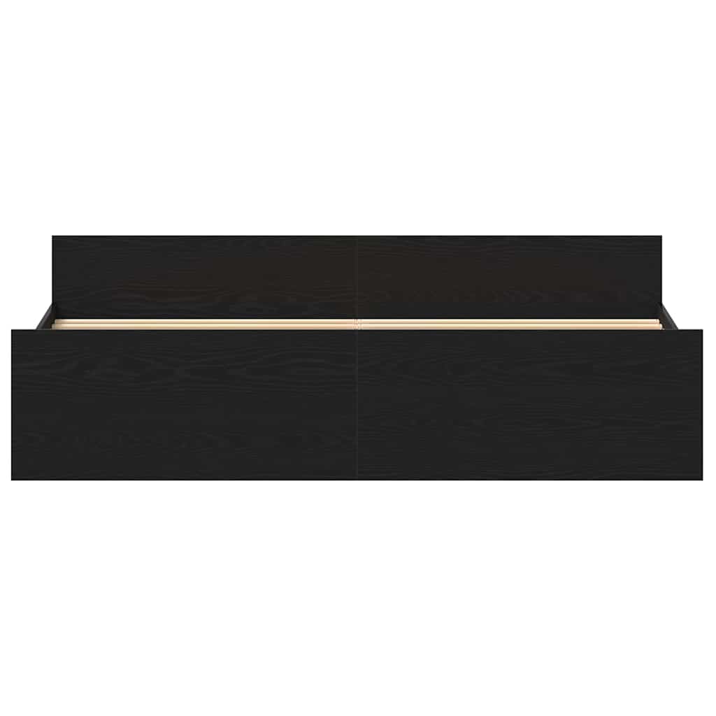 sengestel uden madras 200x200 cm konstrueret træ sort eg