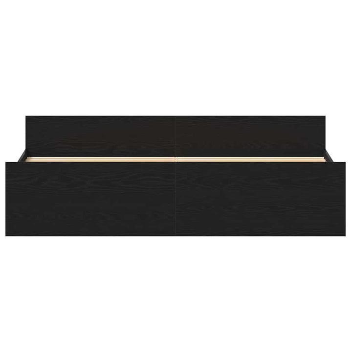 sengestel uden madras 200x200 cm konstrueret træ sort eg
