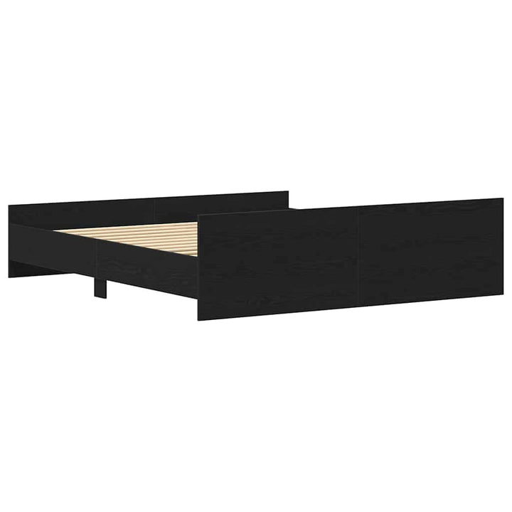 sengestel uden madras 200x200 cm konstrueret træ sort eg