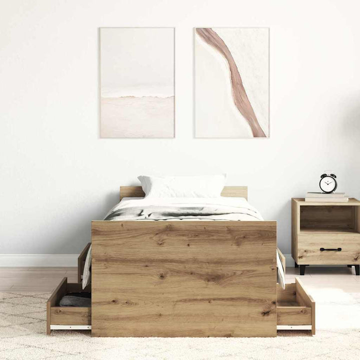 Sengestel Artisan Egetræ 193 x 78 x 50 cm Konstrueret træ