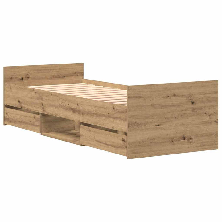Sengestel Artisan Egetræ 193 x 78 x 50 cm Konstrueret træ