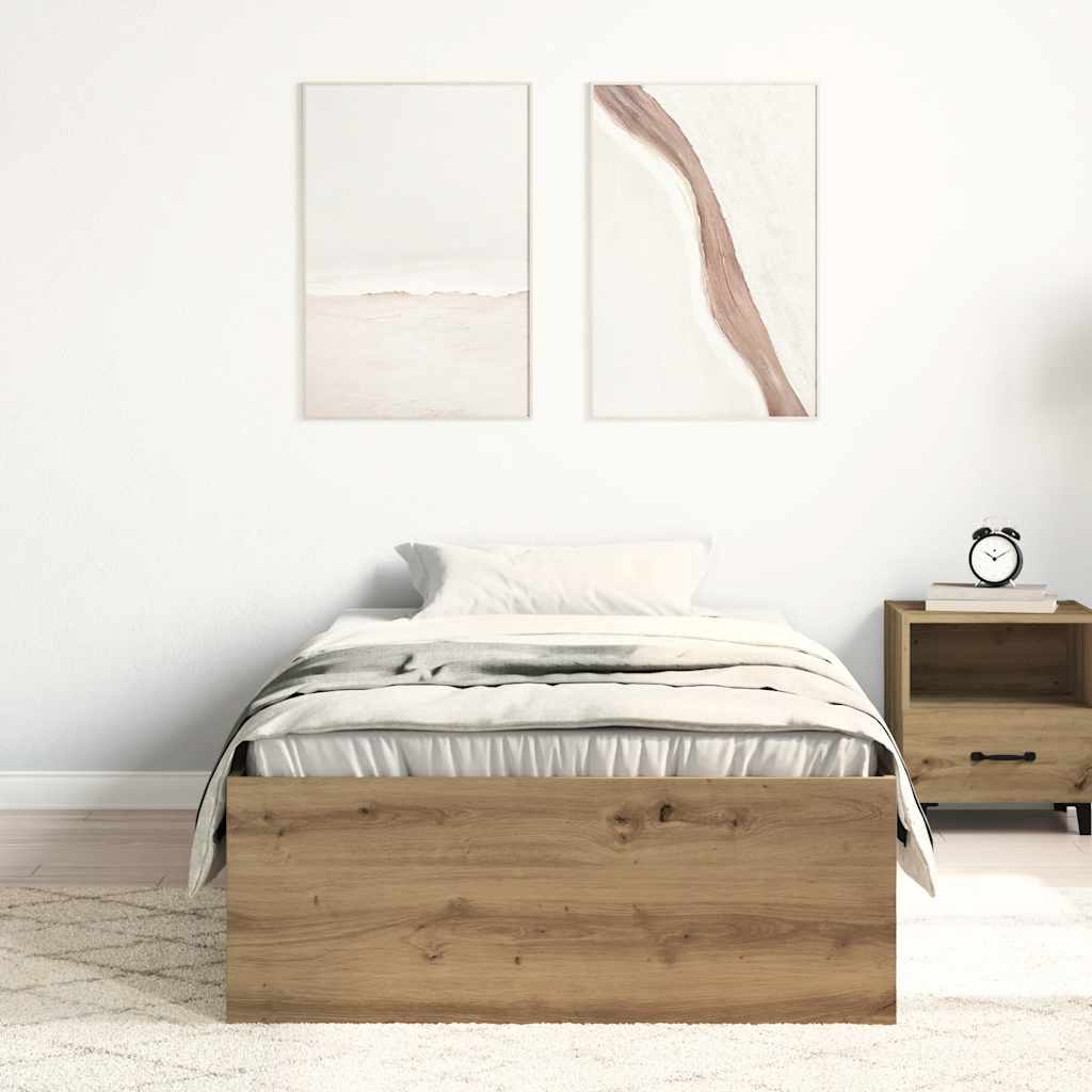 sengeramme 75x190 cm uden madras konstrueret træ kunsteg