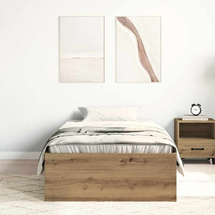 sengeramme 75x190 cm uden madras konstrueret træ kunsteg