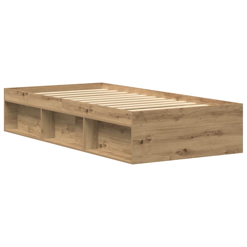 sengeramme 75x190 cm uden madras konstrueret træ kunsteg