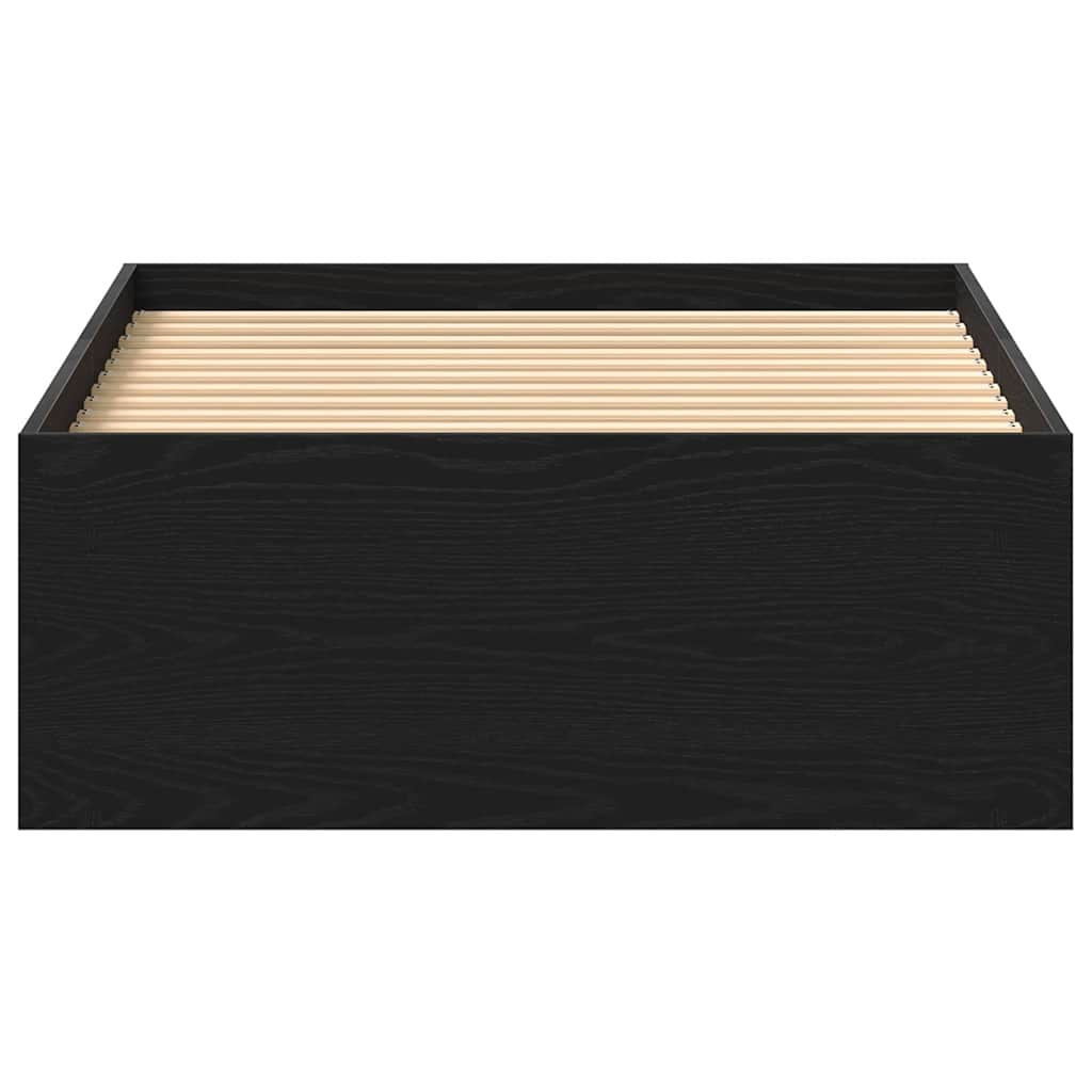 sengeramme 75x190 cm uden madras konstrueret træ sort eg