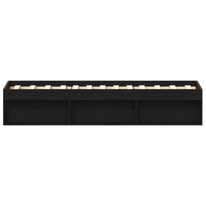 sengeramme 75x190 cm uden madras konstrueret træ sort eg