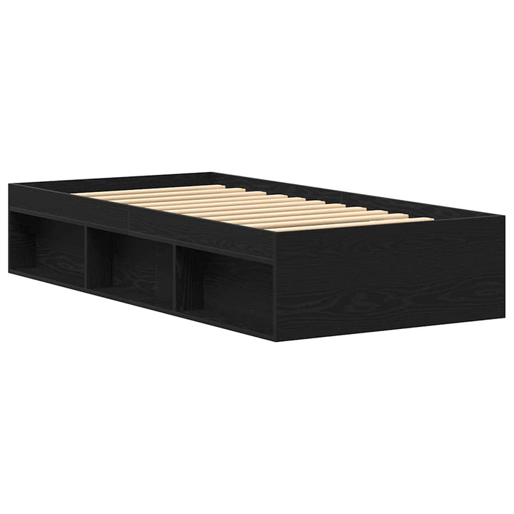 sengeramme 75x190 cm uden madras konstrueret træ sort eg