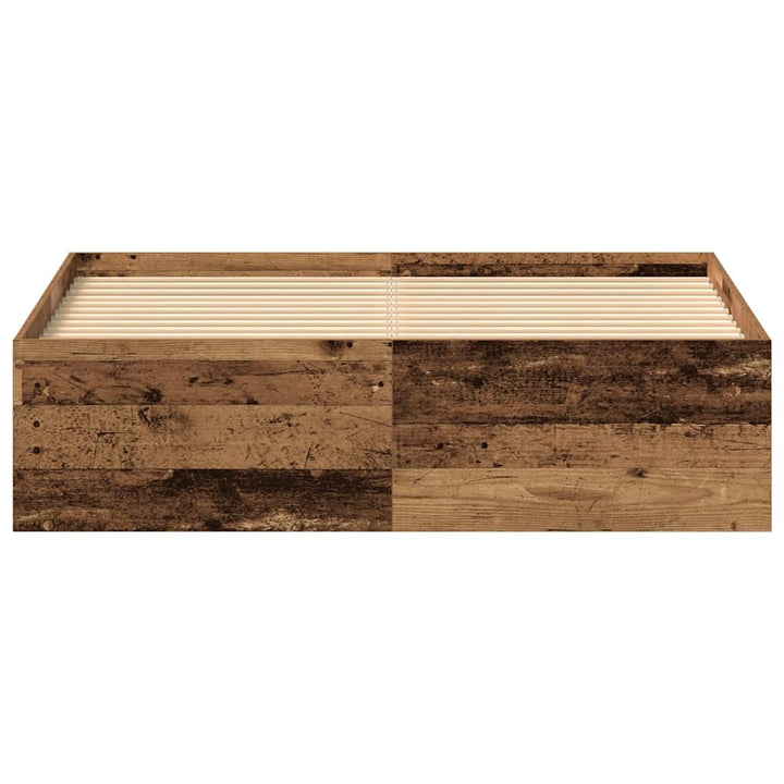 sengestel uden madras 135x190cm konstrueret træ antikt træ