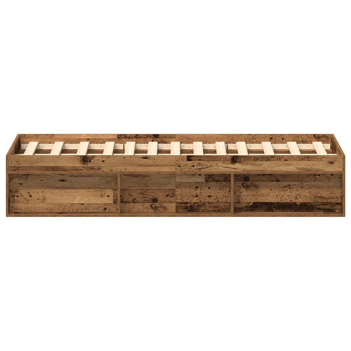 sengestel uden madras 135x190cm konstrueret træ antikt træ
