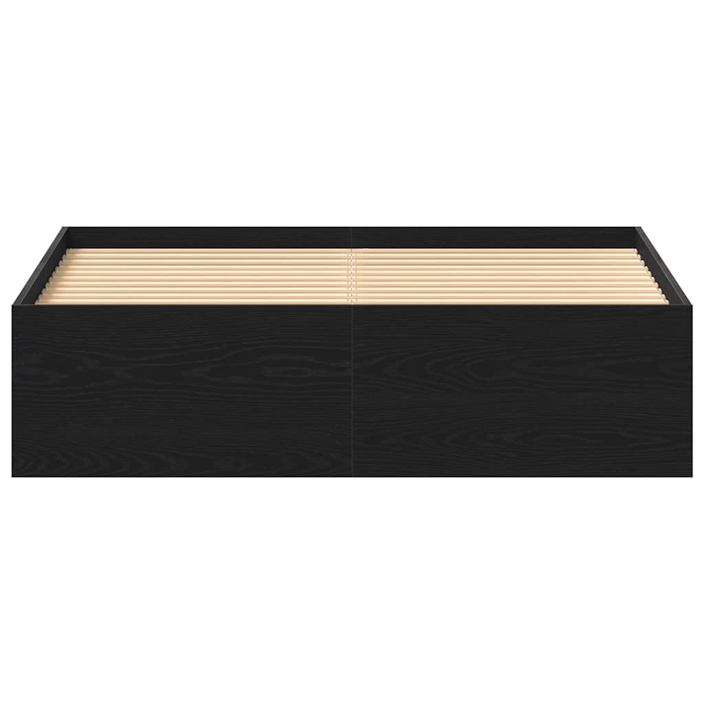 sengestel uden madras 135x190 cm konstrueret træ sort eg