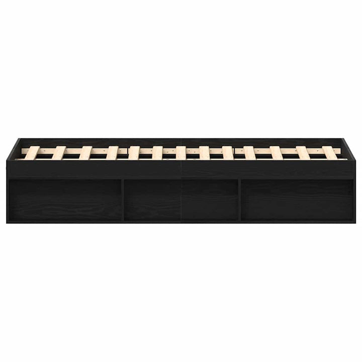 sengestel uden madras 135x190 cm konstrueret træ sort eg