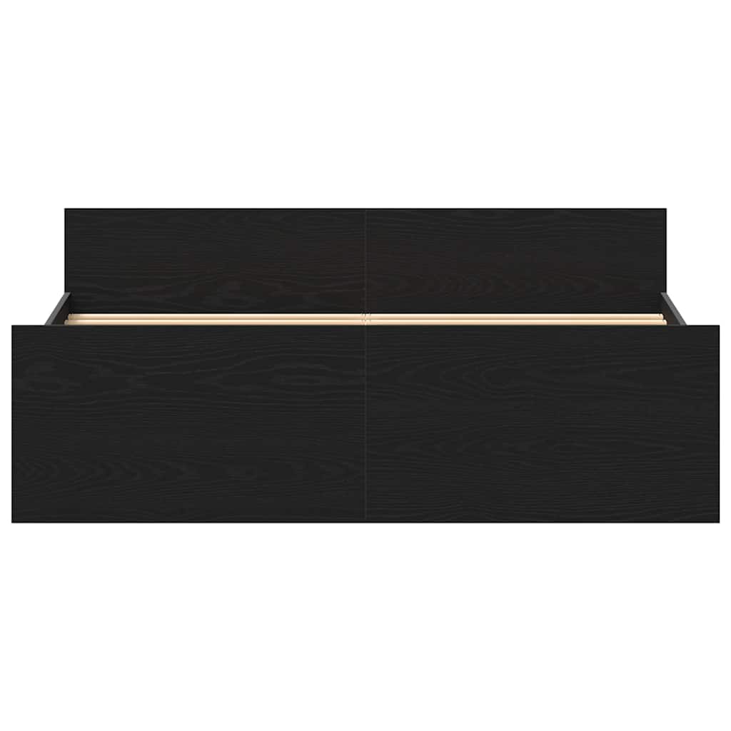 sengestel uden madras 120x200 cm konstrueret træ sort eg