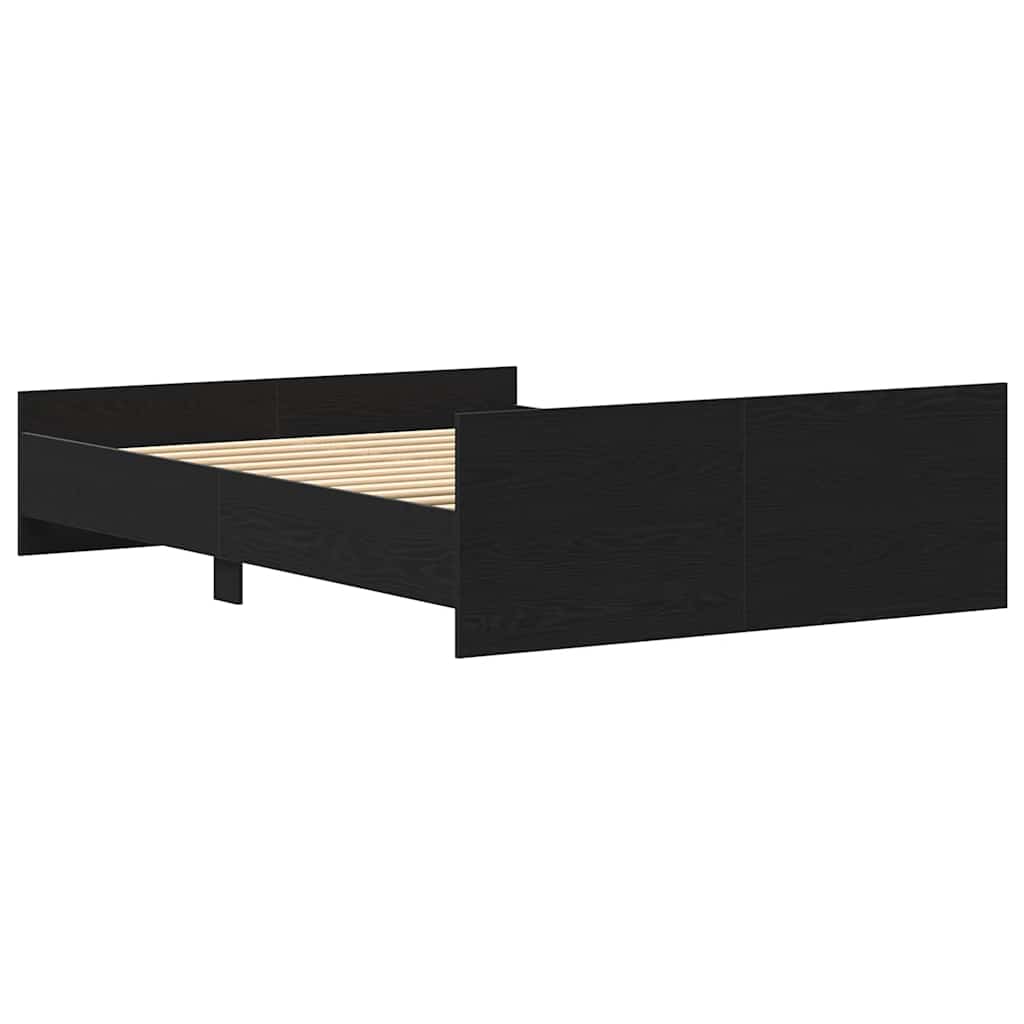 sengestel uden madras 140x200 cm konstrueret træ sort eg