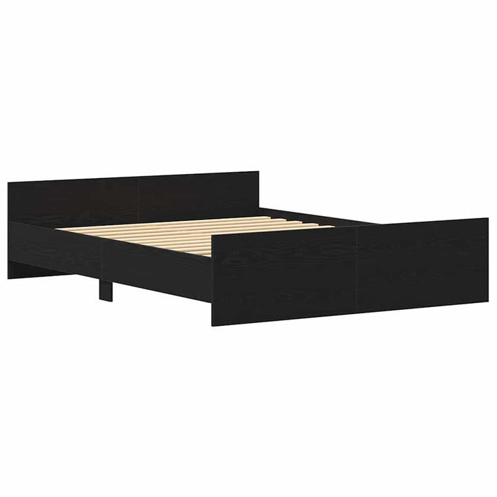 sengestel uden madras 150x200 cm konstrueret træ sort eg