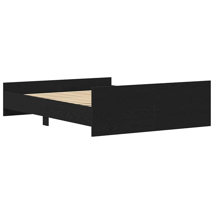 sengestel uden madras 150x200 cm konstrueret træ sort eg