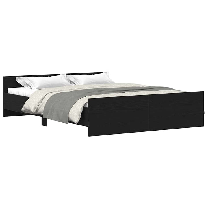 sengestel uden madras 160x200 cm konstrueret træ sort eg