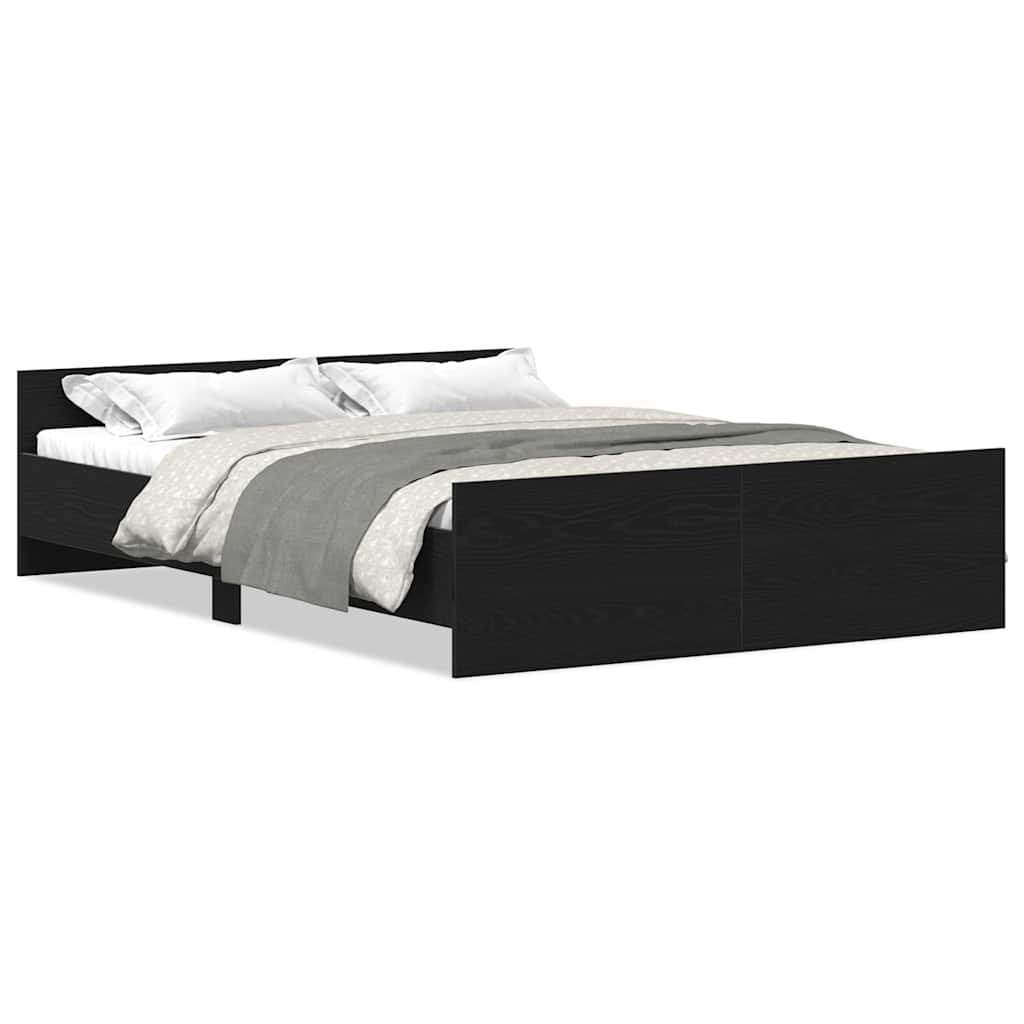 sengestel uden madras 120x190 cm konstrueret træ sort eg