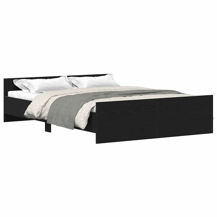 sengestel uden madras 120x190 cm konstrueret træ sort eg