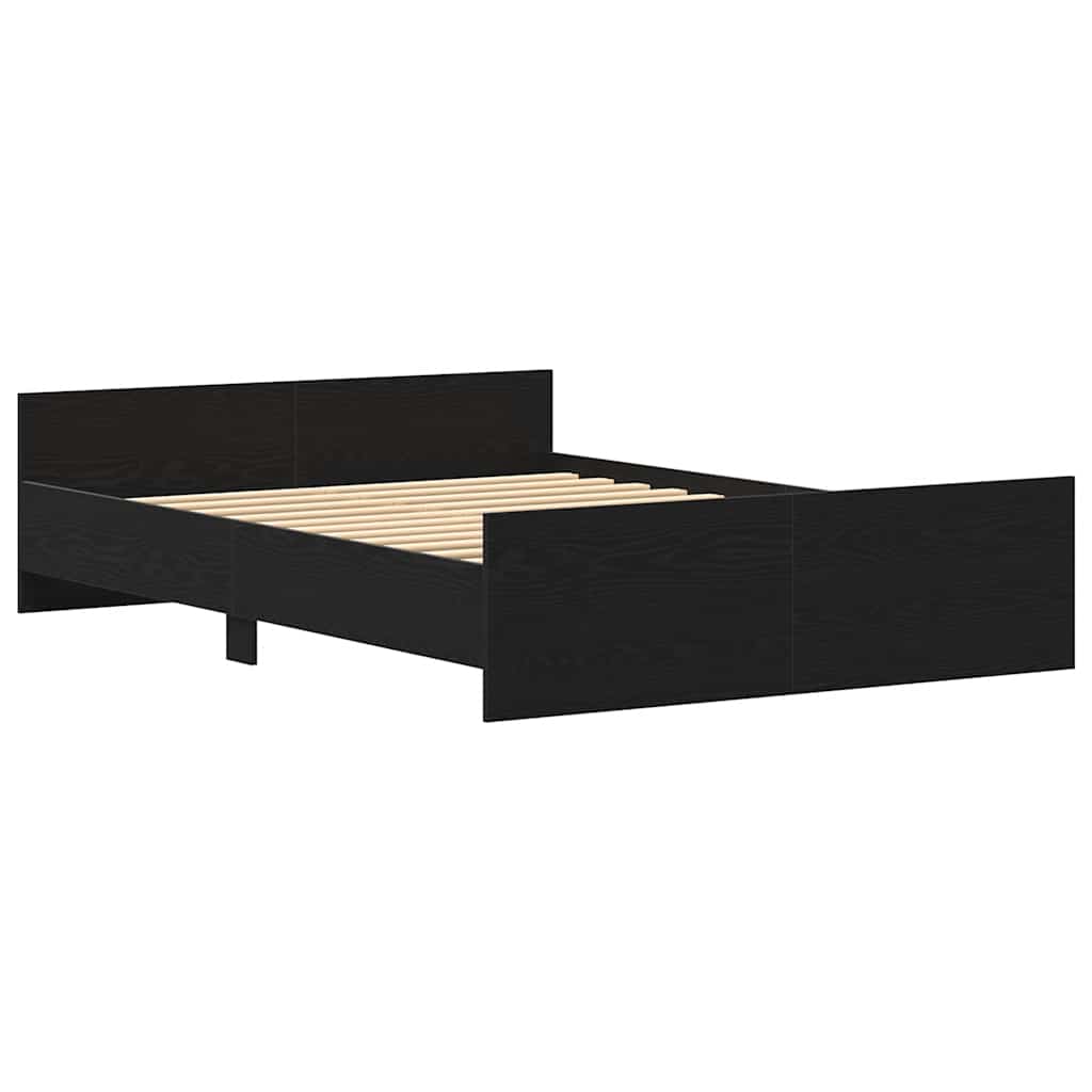 sengestel uden madras 120x190 cm konstrueret træ sort eg