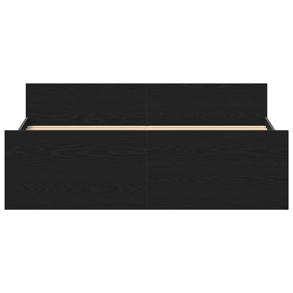 sengestel uden madras 120x190 cm konstrueret træ sort eg