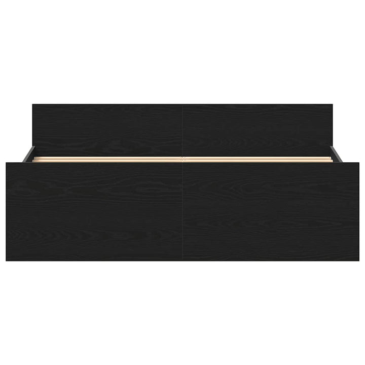 sengestel uden madras 120x190 cm konstrueret træ sort eg