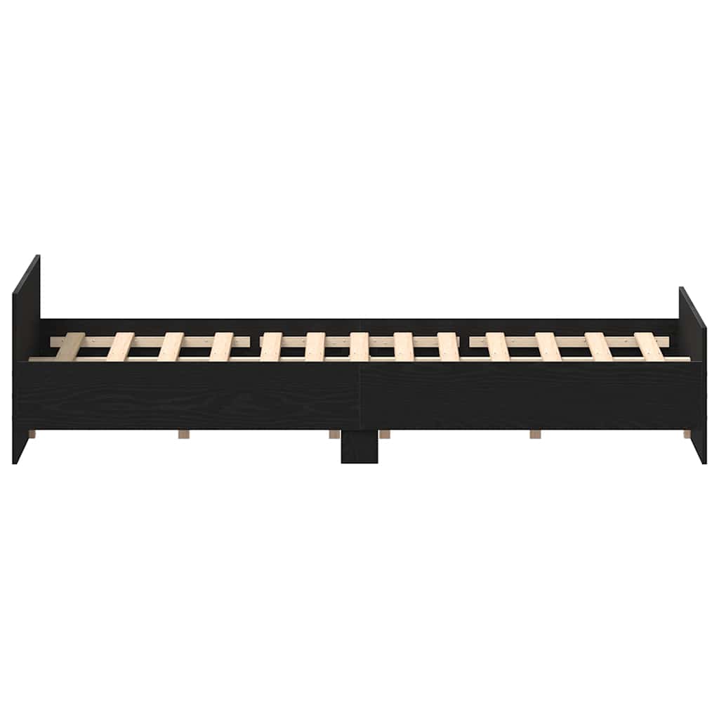 sengestel uden madras 140x190 cm konstrueret træ sort eg