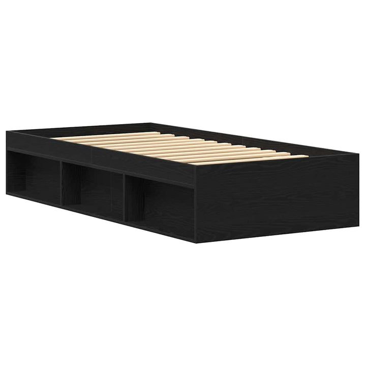 sengeramme 100x200 cm uden madras konstrueret træ sort eg