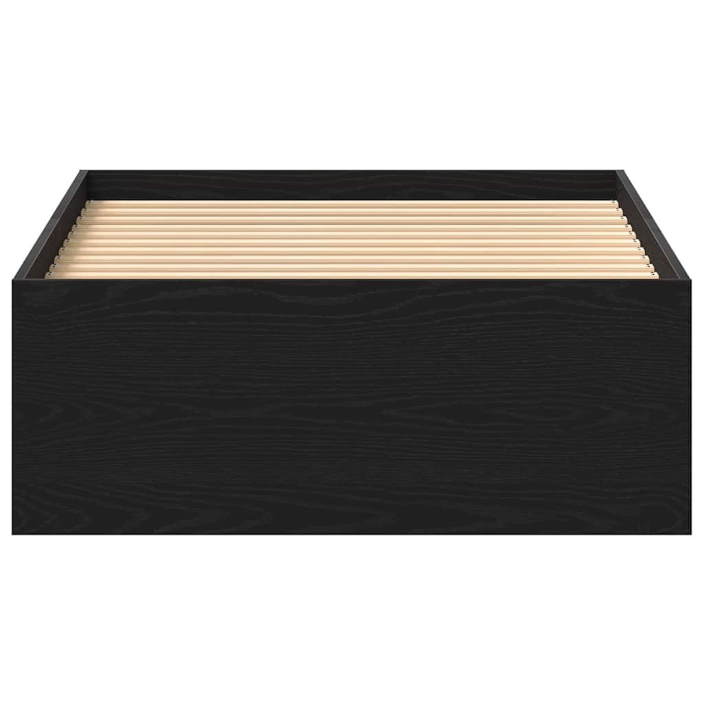 sengeramme 90x190 cm uden madras konstrueret træ sort eg