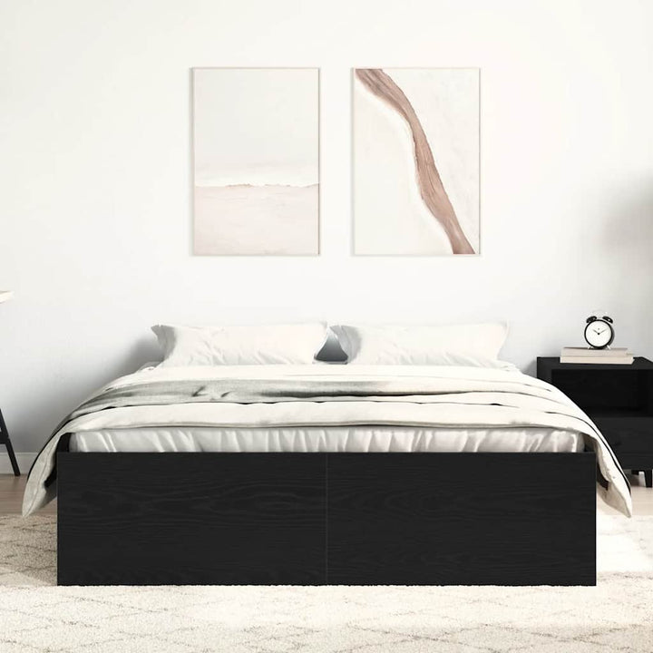 sengestel uden madras 140x200 cm konstrueret træ sort eg