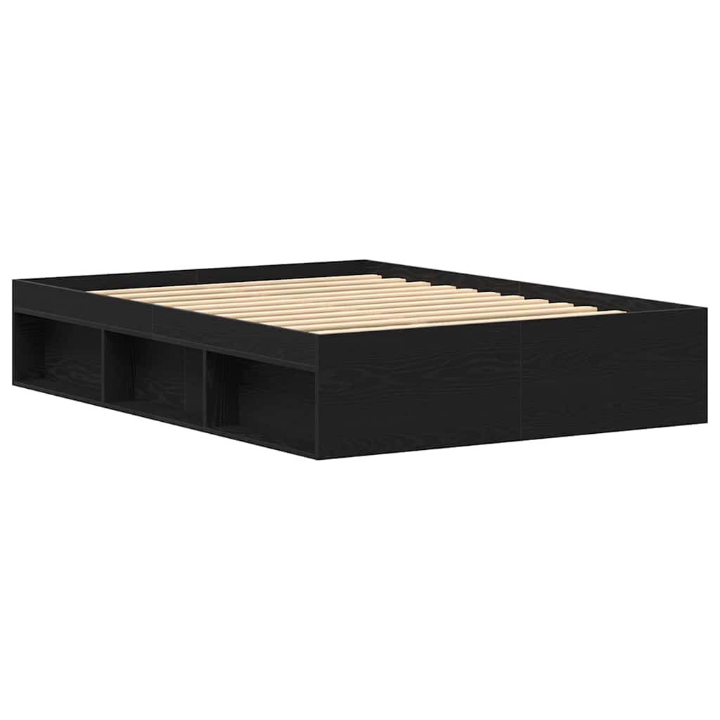 sengestel uden madras 140x190 cm konstrueret træ sort eg