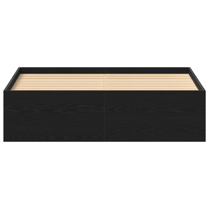 sengestel uden madras 140x190 cm konstrueret træ sort eg