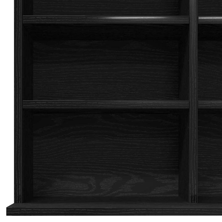 CD Skab med hylde Sort eg 101 x 23 x 177,5 cm Konstrueret træ