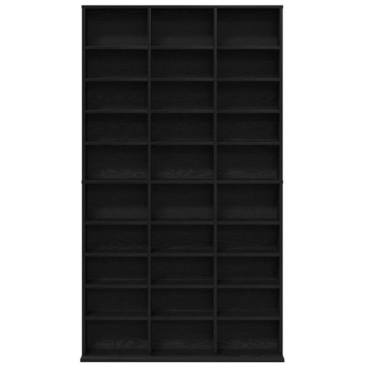 CD Skab Sort eg 101 x 23 x 177,5 cm Konstrueret træ