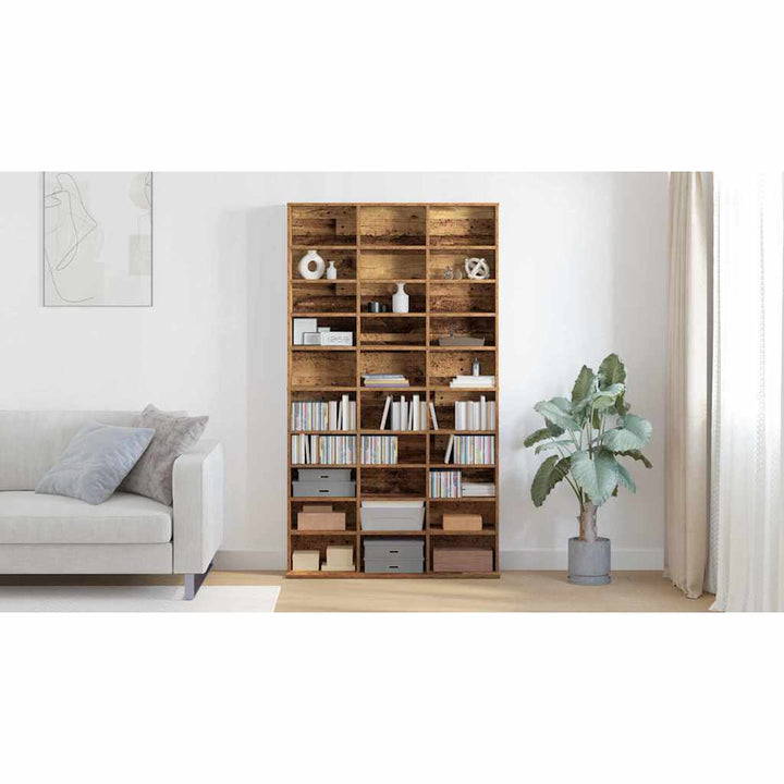 CD Skab Gammelt træ 101 x 23 x 177,5 cm Konstrueret træ