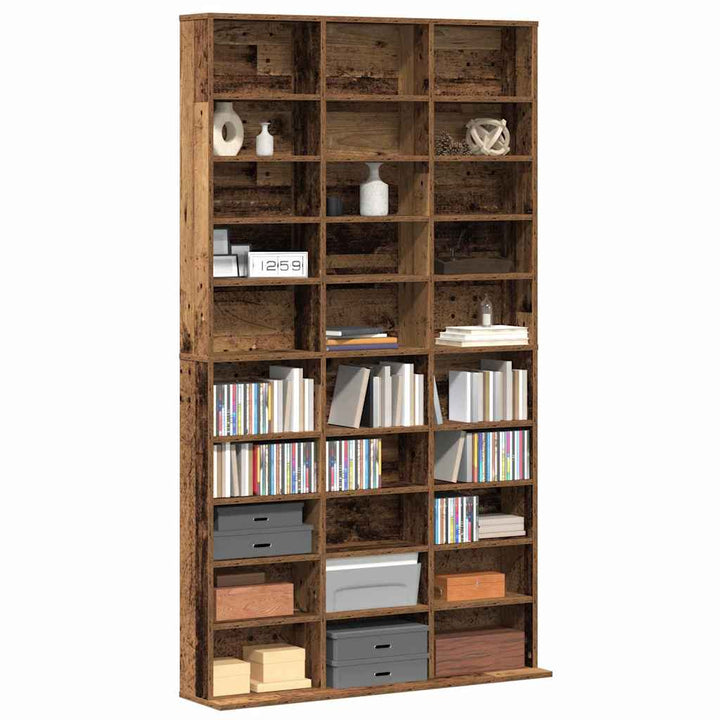 CD Skab Gammelt træ 101 x 23 x 177,5 cm Konstrueret træ