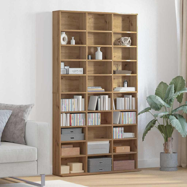 CD Skab Artisan Egetræ 101 x 23 x 177,5 cm Konstrueret træ