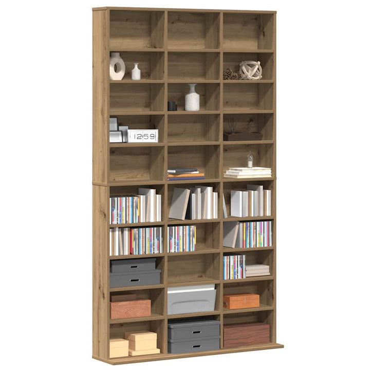 CD Skab Artisan Egetræ 101 x 23 x 177,5 cm Konstrueret træ