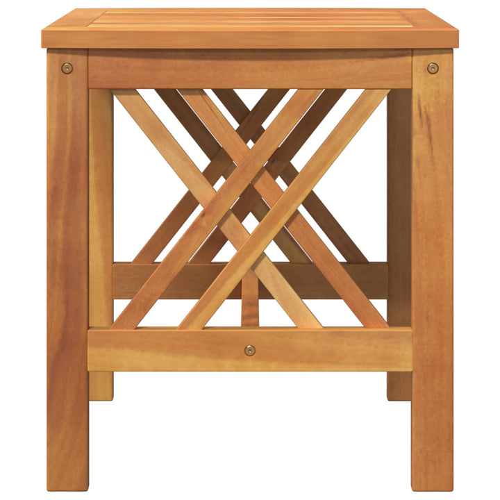 Sidebord Massivt Akacietræ Olie Naturlig 45 x 45 x 50 cm