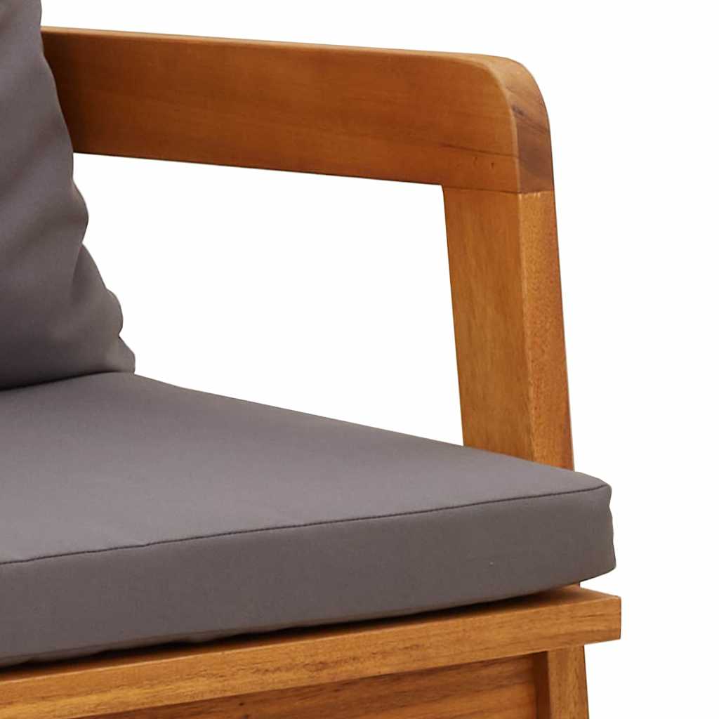 Have Stol med pude 2 Stk Olie Naturlig 65 x 59,5 x 72 cm
