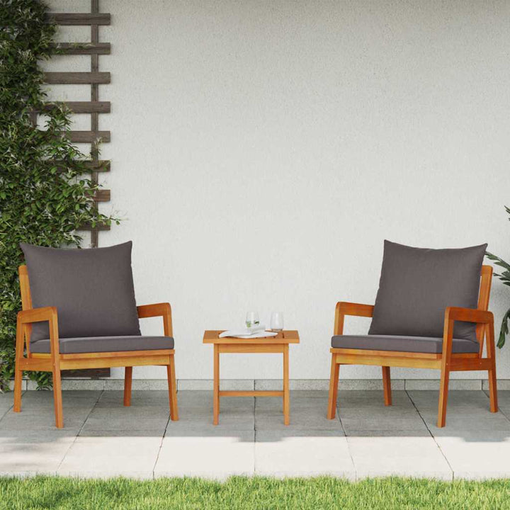 Have Stol med pude 2 Stk Olie Naturlig 65 x 59,5 x 72 cm