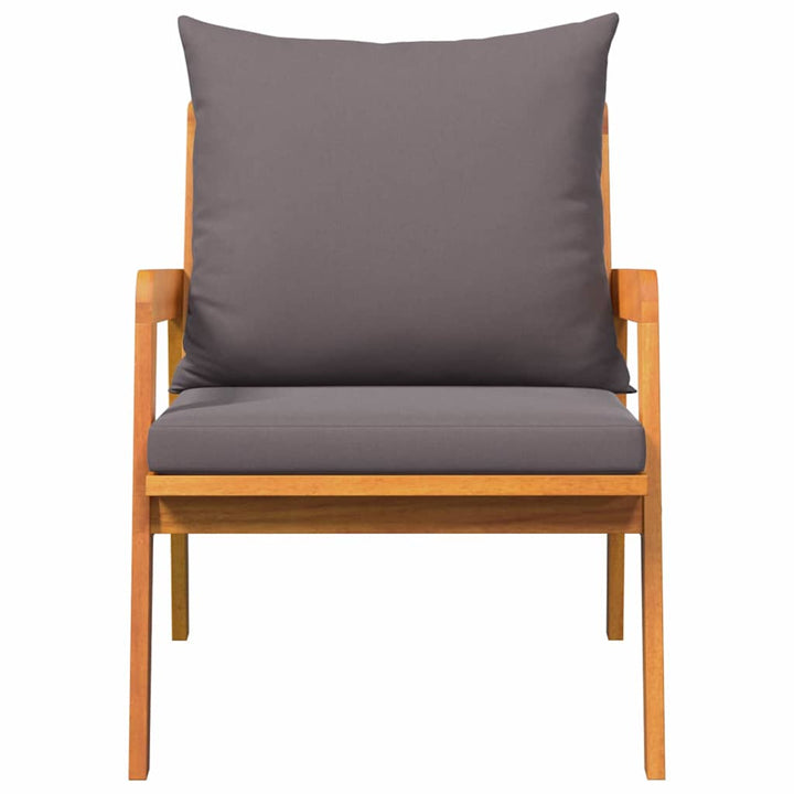 Have Stol med pude 2 Stk Olie Naturlig 65 x 59,5 x 72 cm